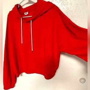 Re/Done Women’s Red oversized pullover hoodie Small